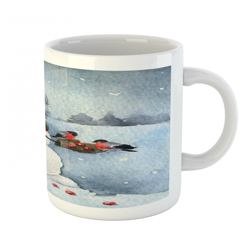 Watercolor Xmas Winter Mug