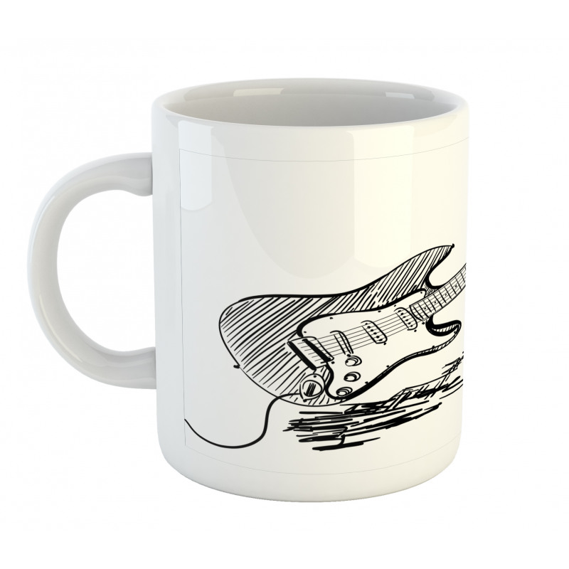 Rock Music Sketch Art Mug