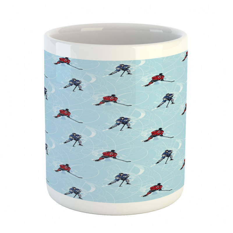 Ice Hockey Pattern Winter Mug