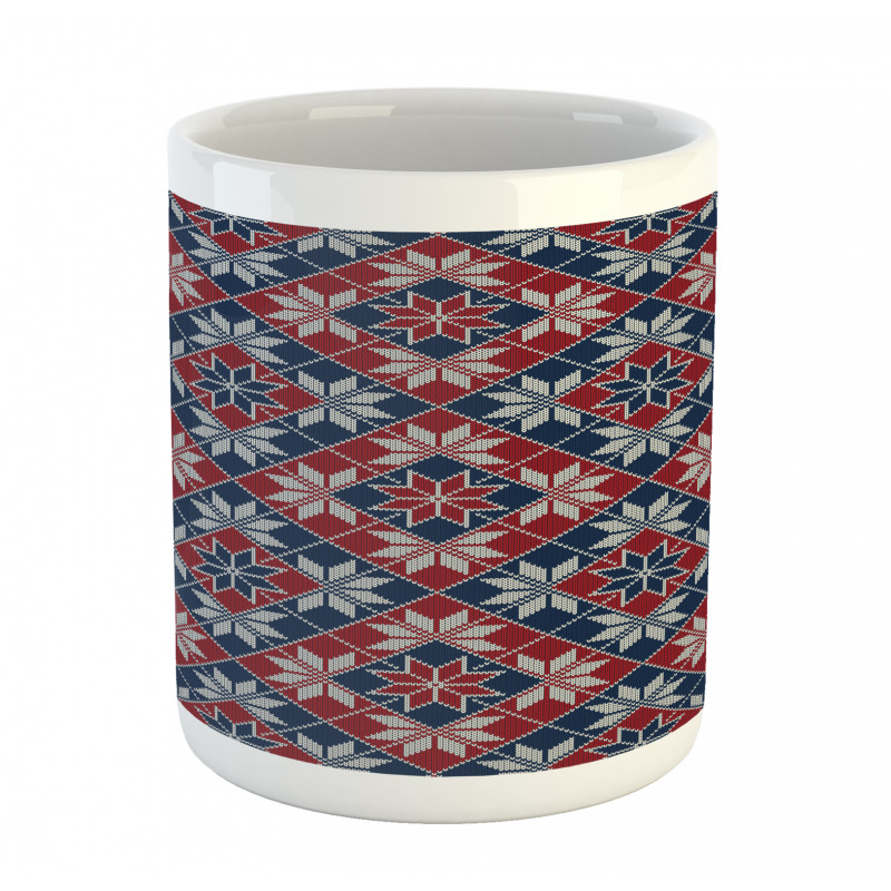 Tartan Geometric Floral Mug