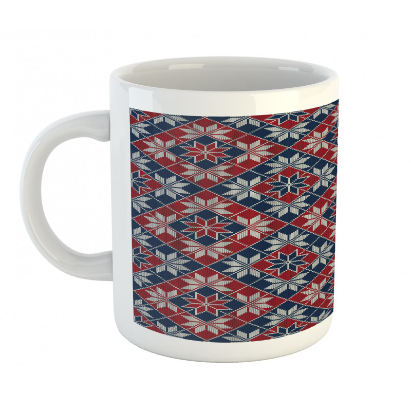 Tartan Geometric Floral Mug