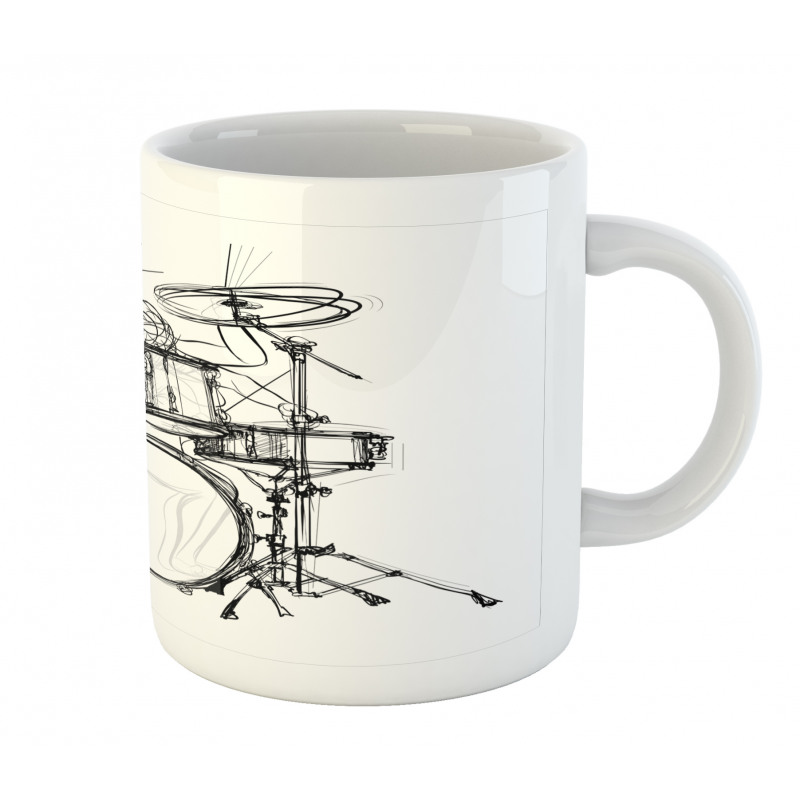 Drummer Doodle Art Mug