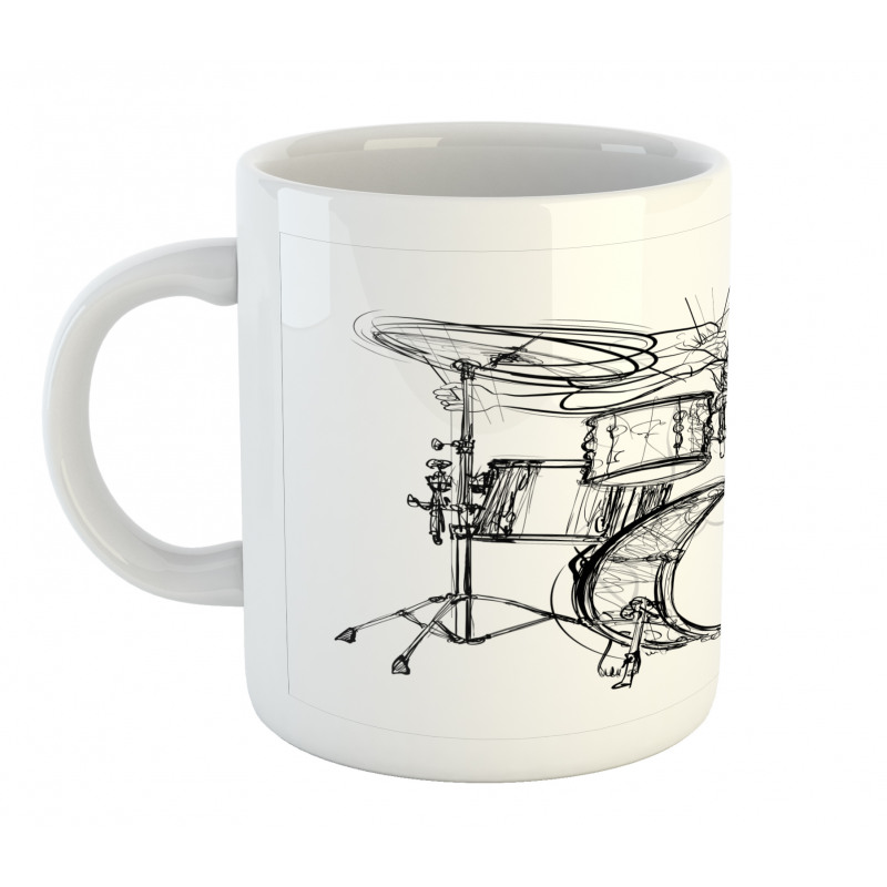 Drummer Doodle Art Mug