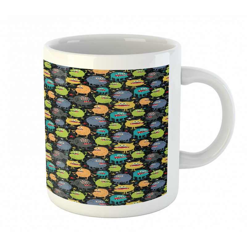 Cartoon Style Beings Mug