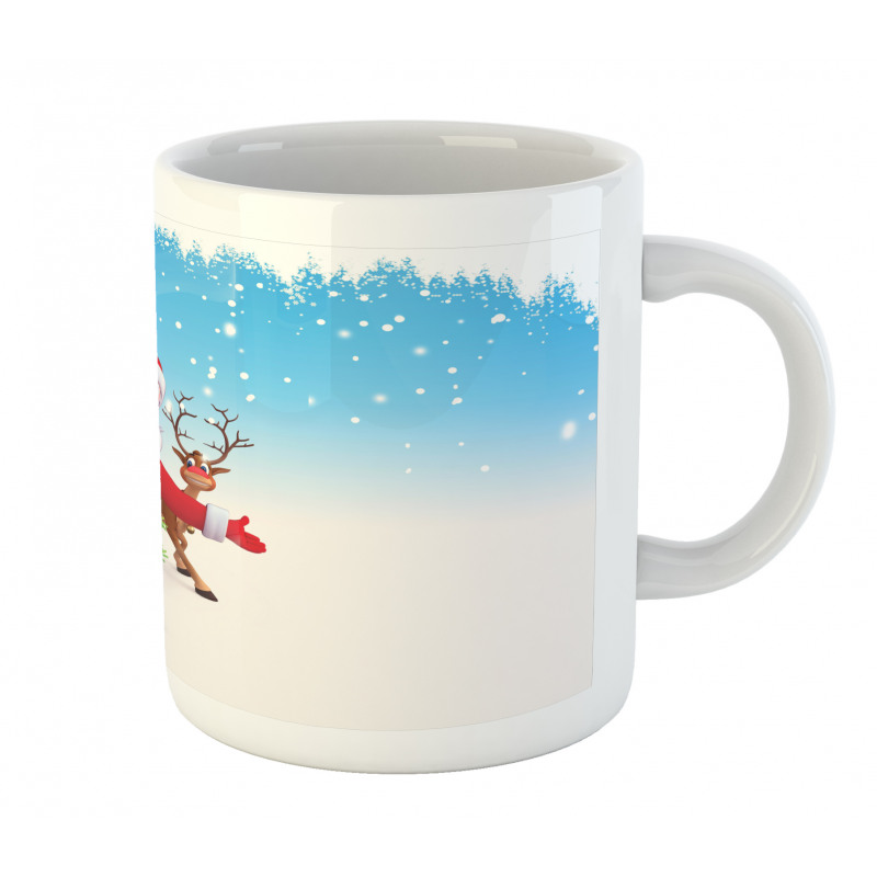 Xmas Reindeer Presents Mug