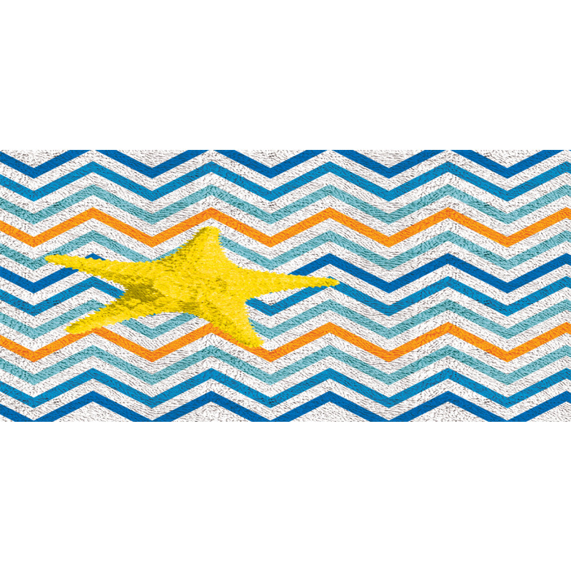 Angled Stripes Starfish Mug