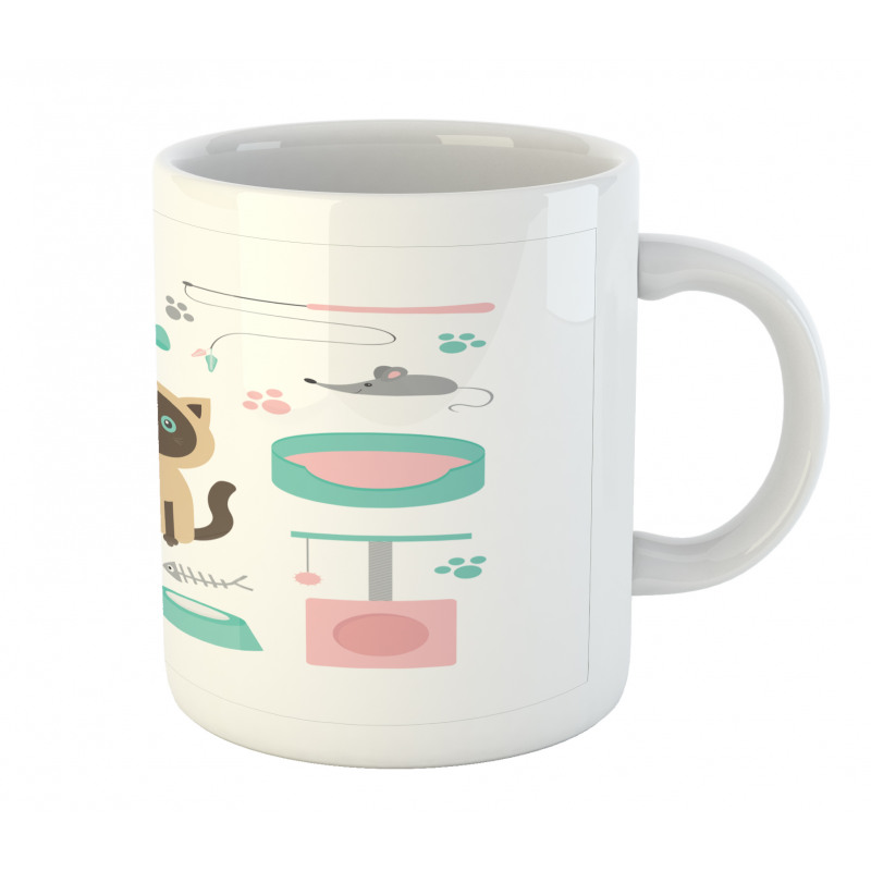 Cartoon Domestic Siamese Mug