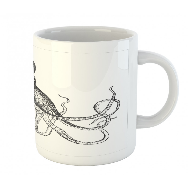 Aquatic Animal Sketch Mug