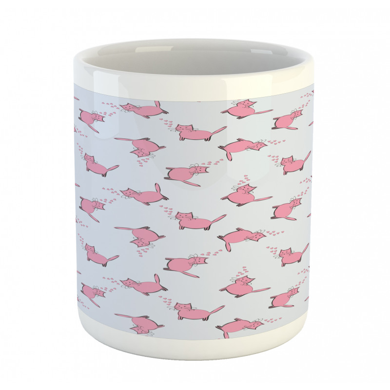 Romantic Pink Kittens Mug