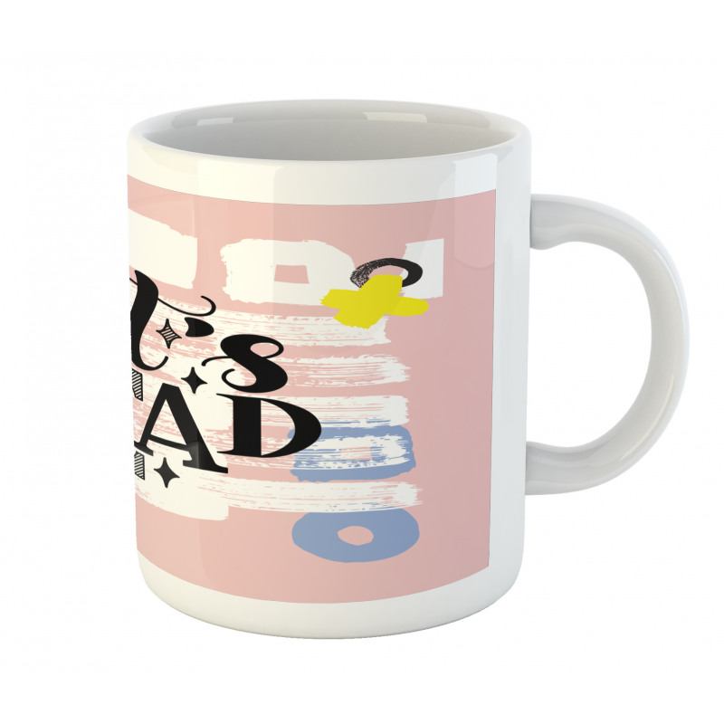 Lets Read Phrase Pastel Mug