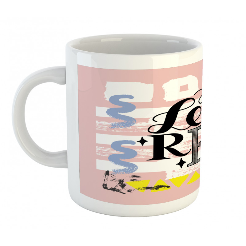 Lets Read Phrase Pastel Mug