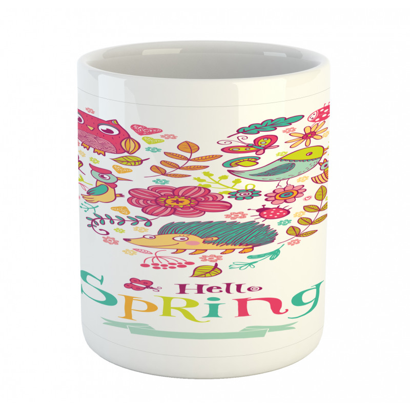 Doodle Springtime Heart Mug