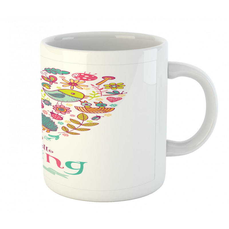 Doodle Springtime Heart Mug