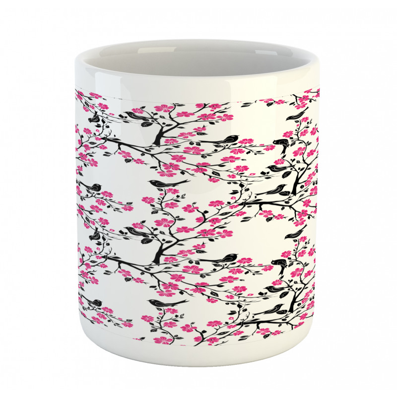 Sakura Tree Bird Mug