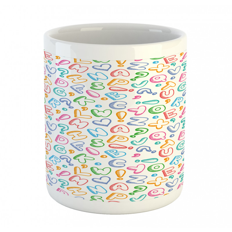 Colored Letters Mug