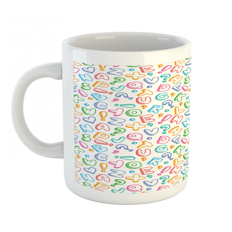 Colored Letters Mug