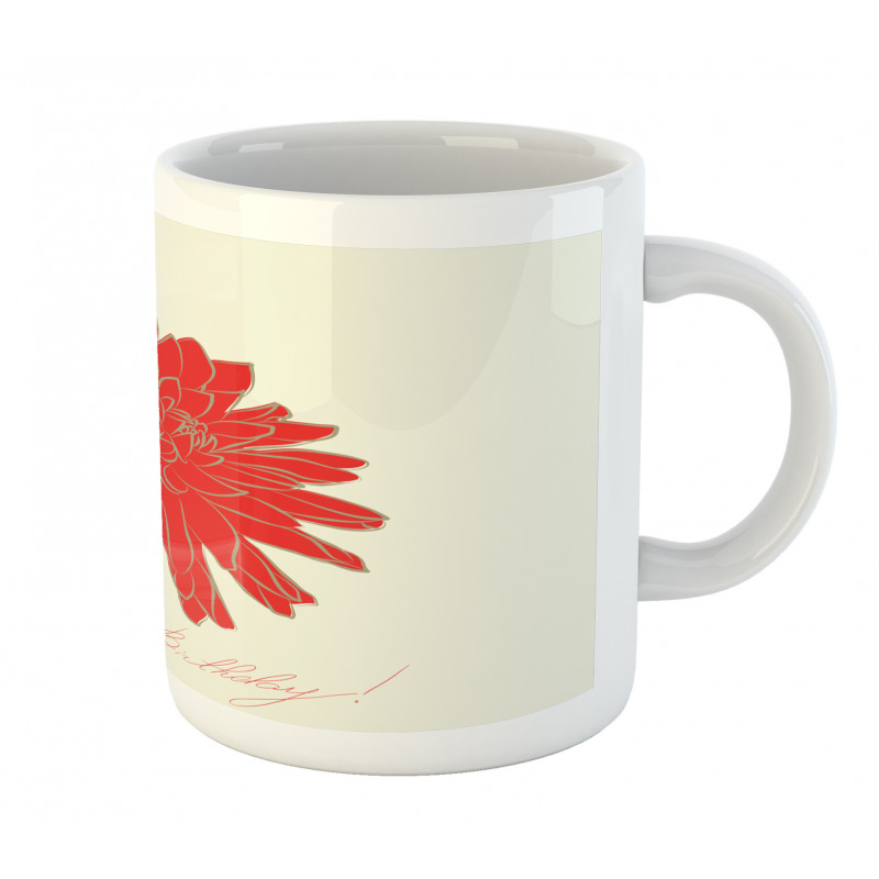 Retro Single Flower Mug