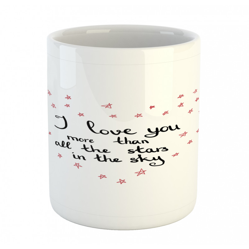 Stars Heart Shape Mug