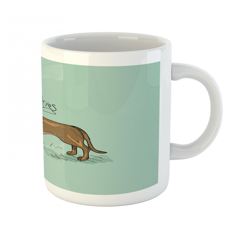 Detailed Puppy Design Mug