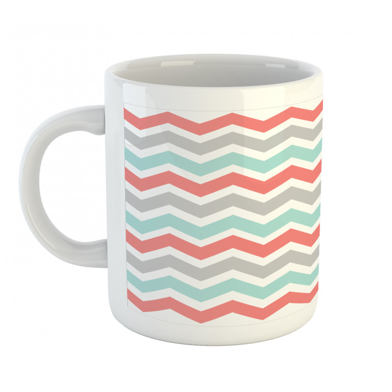 Cute Artful Pastel Zigzags Mug