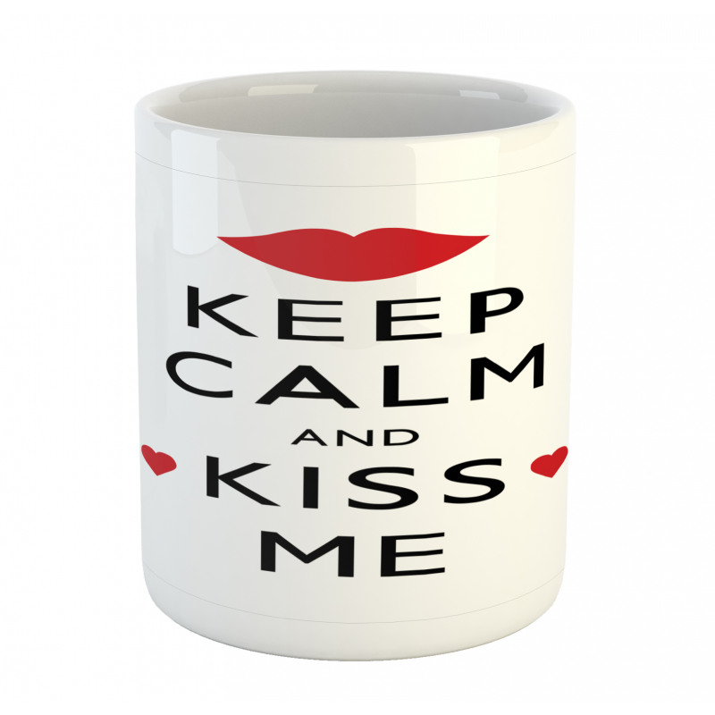 Kiss Me Red Hearts Mug