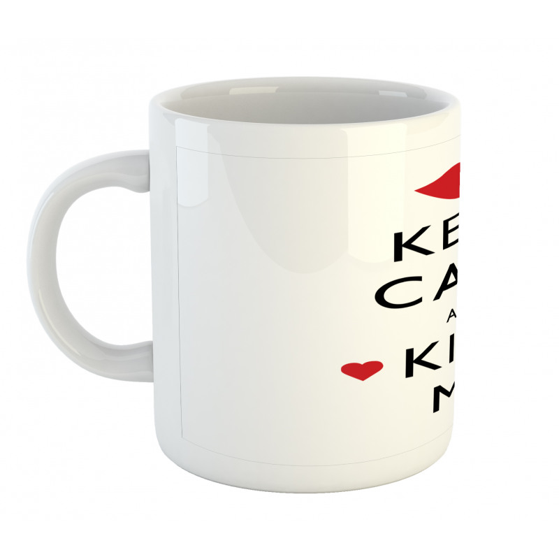 Kiss Me Red Hearts Mug