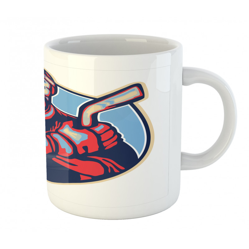 Player Holding Stick Mug