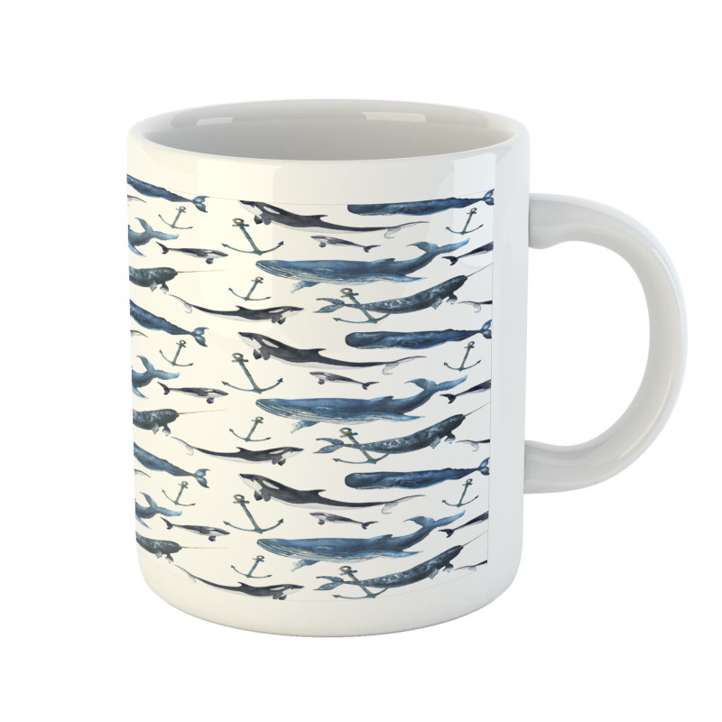 Orcas and Blue Whales Mug
