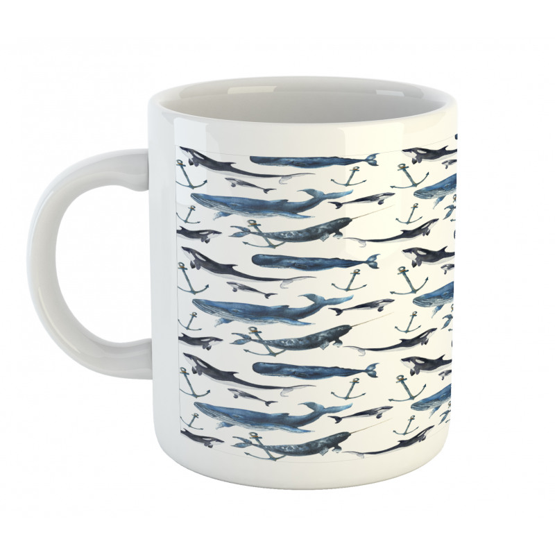 Orcas and Blue Whales Mug