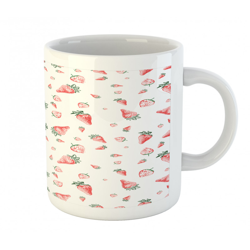 Grunge Fruit Pattern Mug