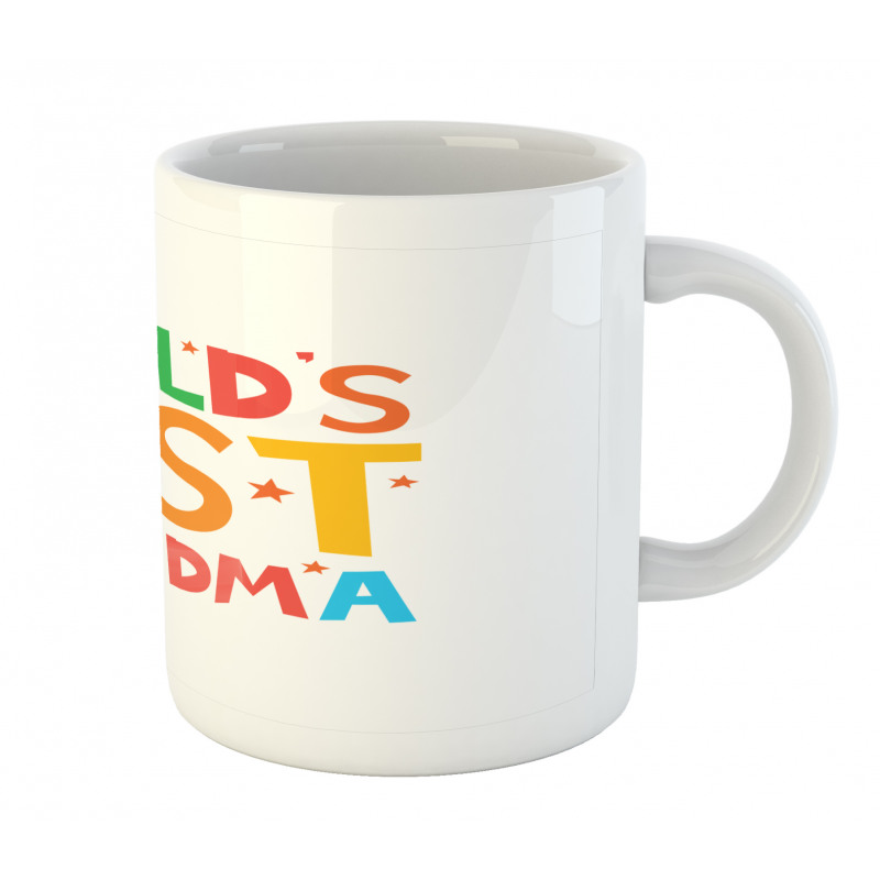 Cartoon Style Lettering Mug