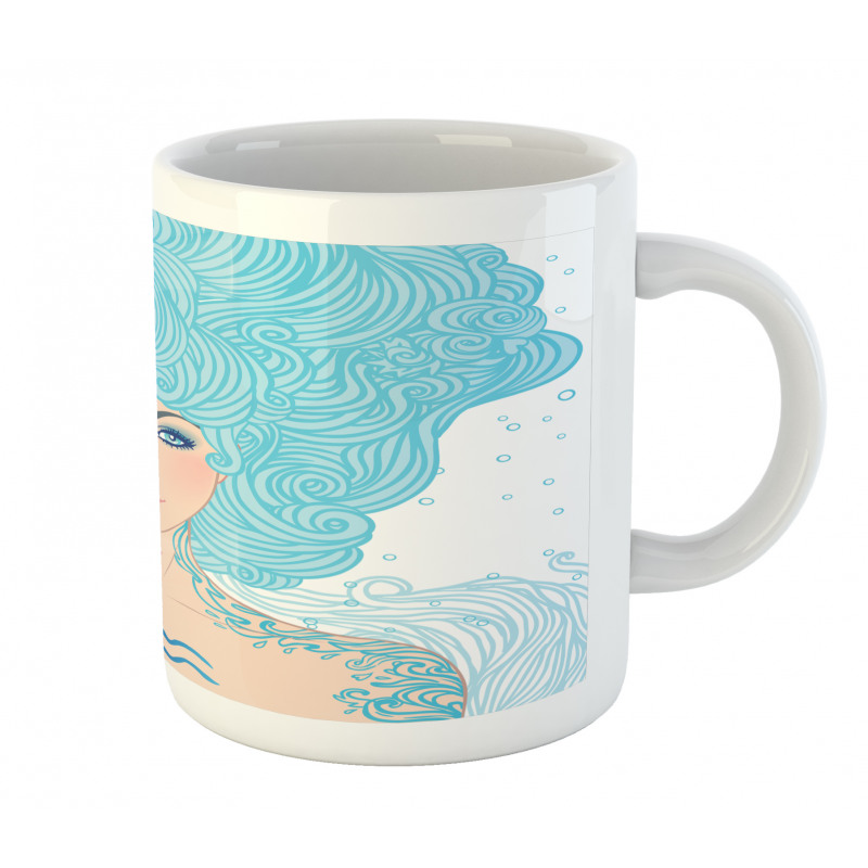 Blue Woman Mug