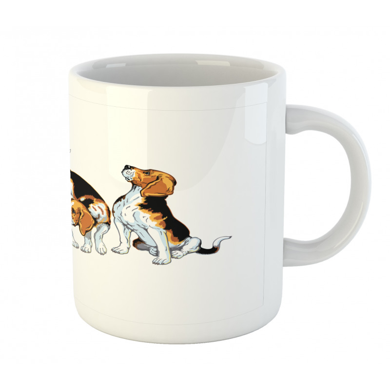 4 Beagle Hounds Play Mug