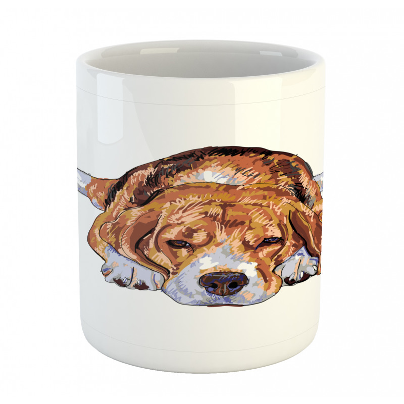 Old Dog Resting Sketch Mug