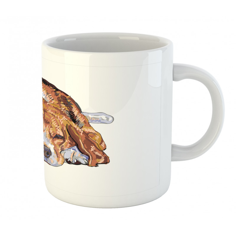 Old Dog Resting Sketch Mug