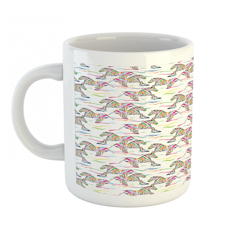 Running Colorful Animals Mug