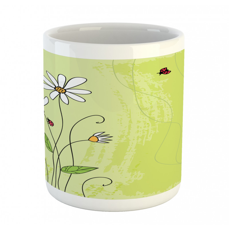 Chamomile Ladybugs Art Mug