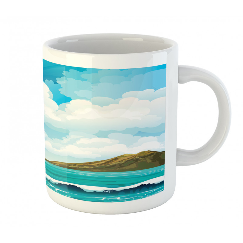 Waves Islands Blue Sky Mug