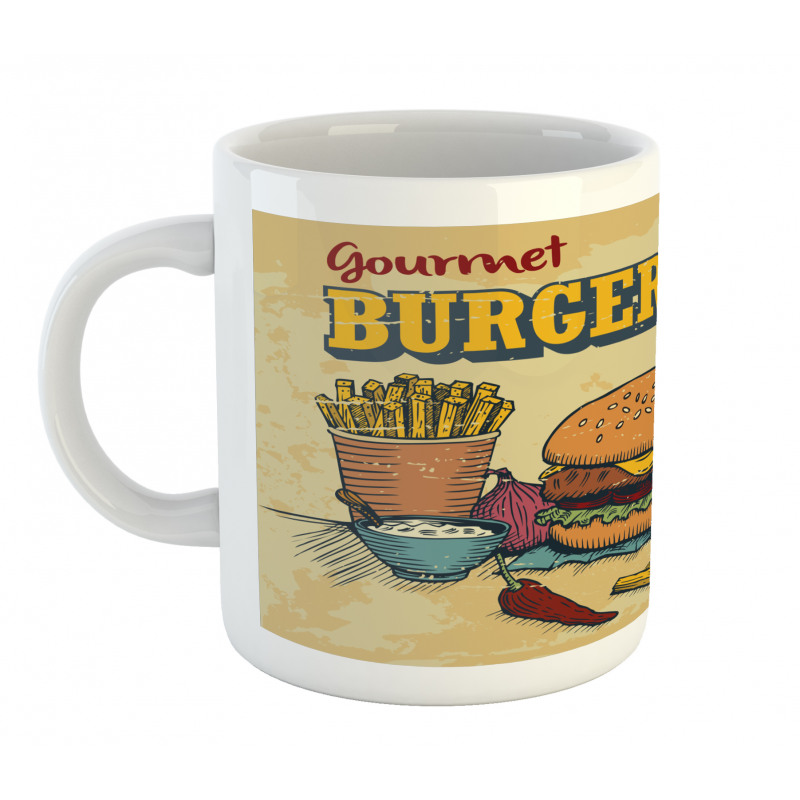 Burger Ingredients Mug