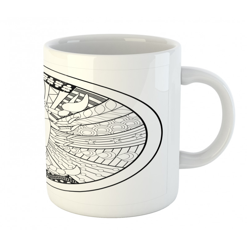 Round Tattoo Art Mug