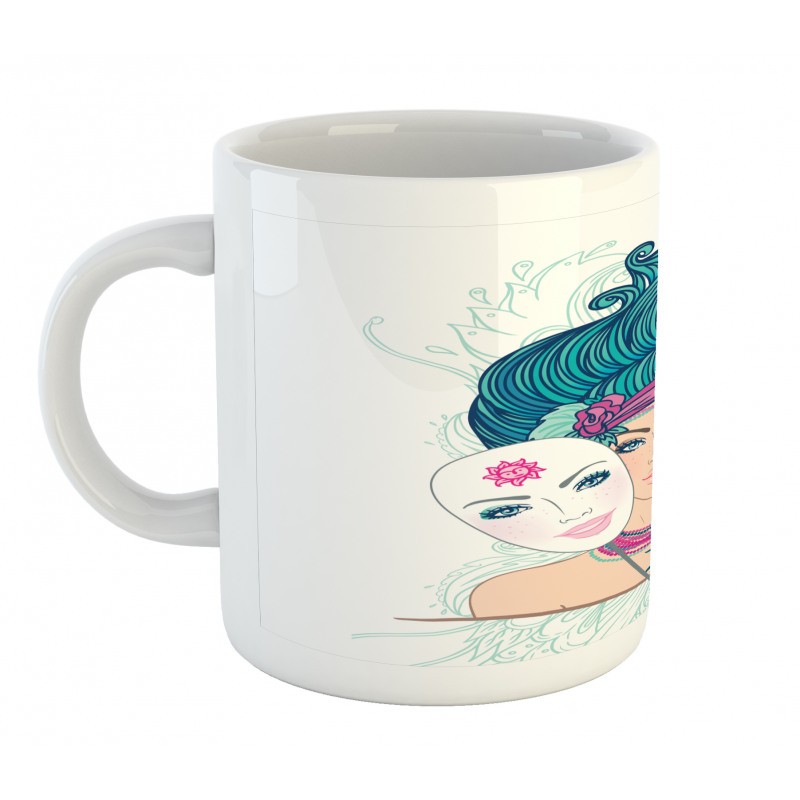 Young Lady Mask Mug