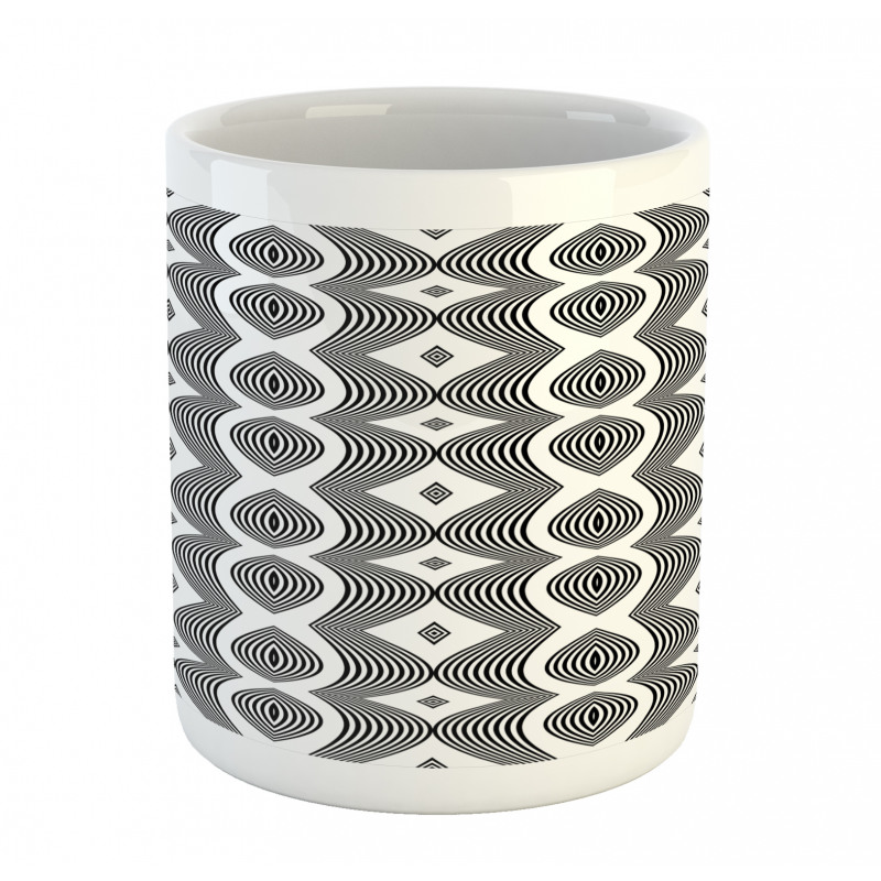 Wavy Lines Op Art Mug