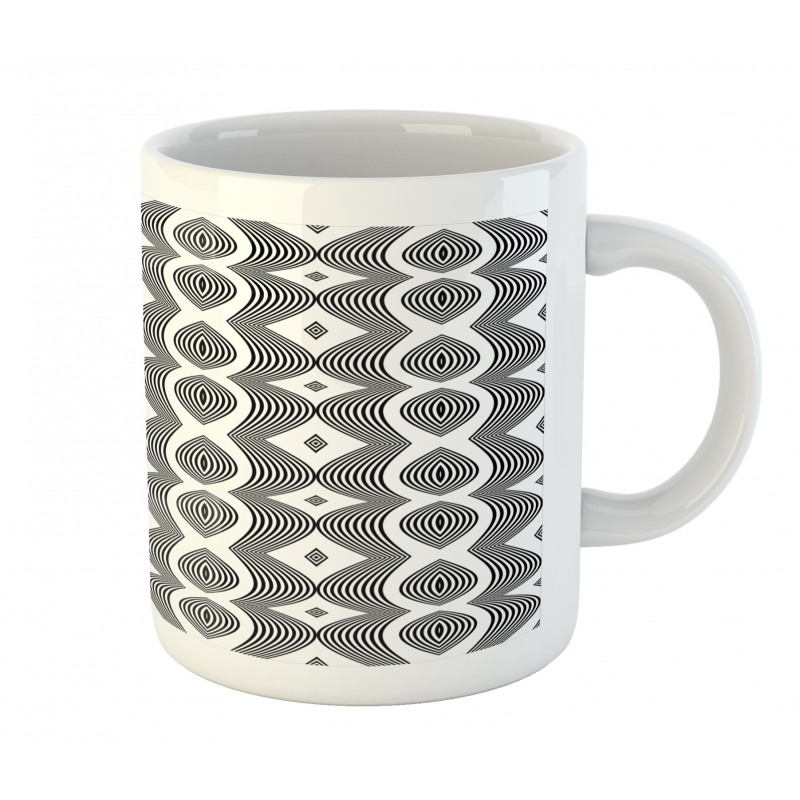 Wavy Lines Op Art Mug