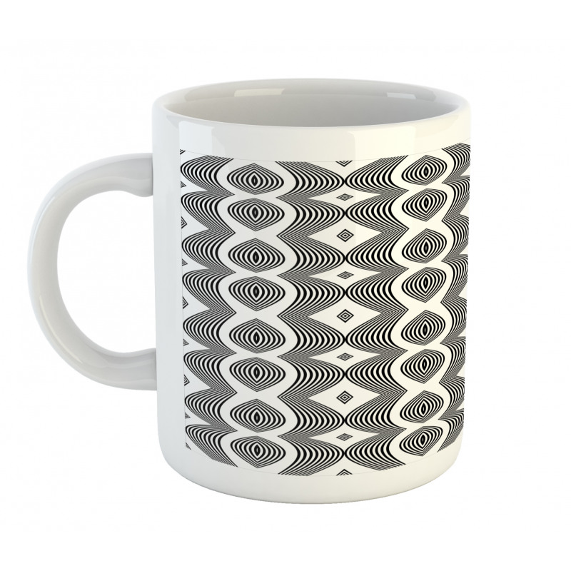 Wavy Lines Op Art Mug