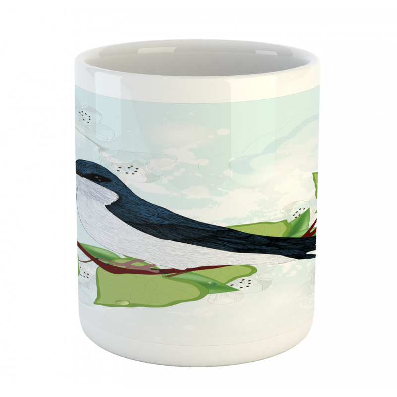 Swallow Bird on Branch Mug