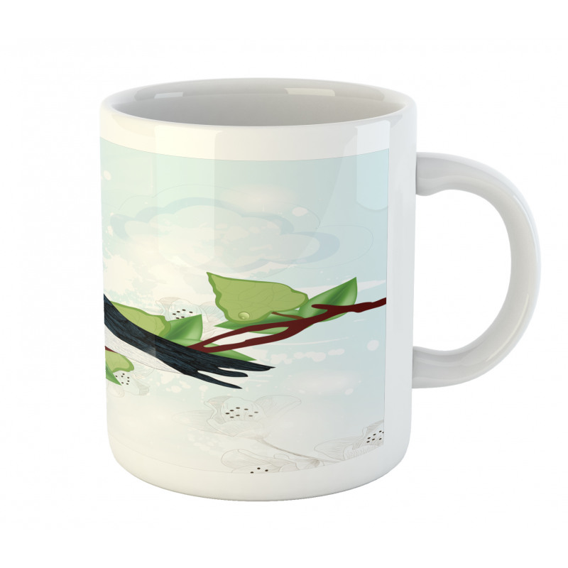 Swallow Bird on Branch Mug