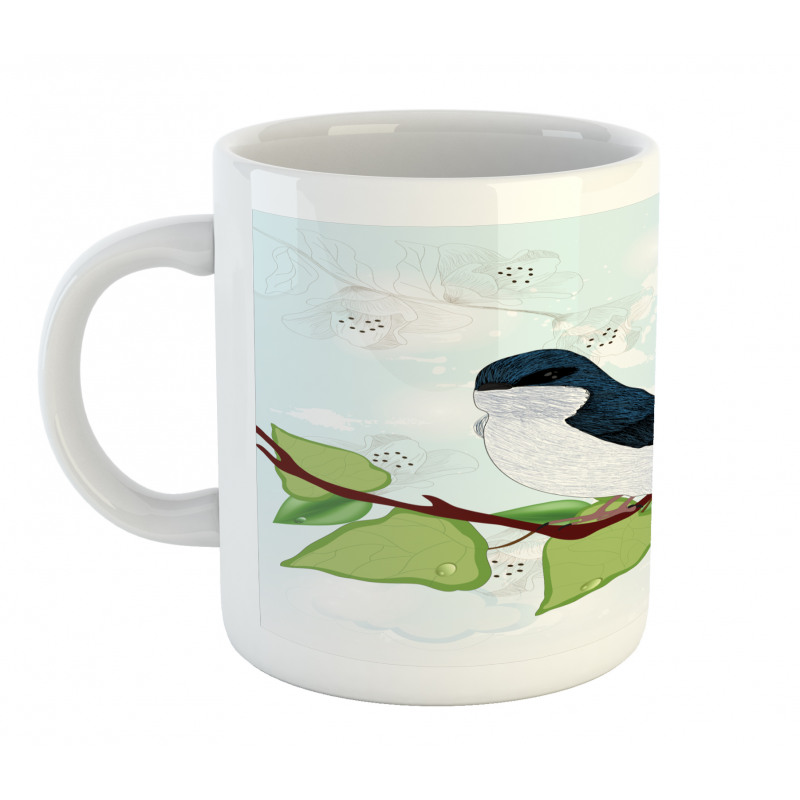 Swallow Bird on Branch Mug