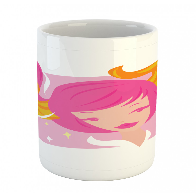 Pink Haired Woman Mug