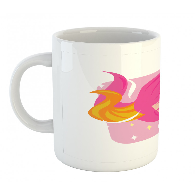 Pink Haired Woman Mug