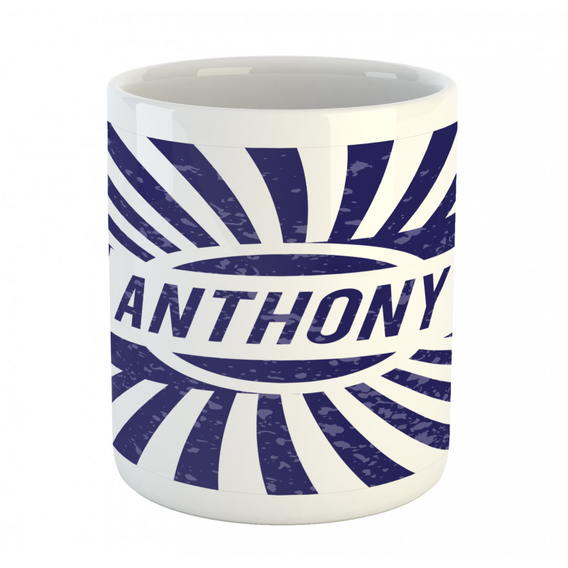 Masculine Name in Blue Mug